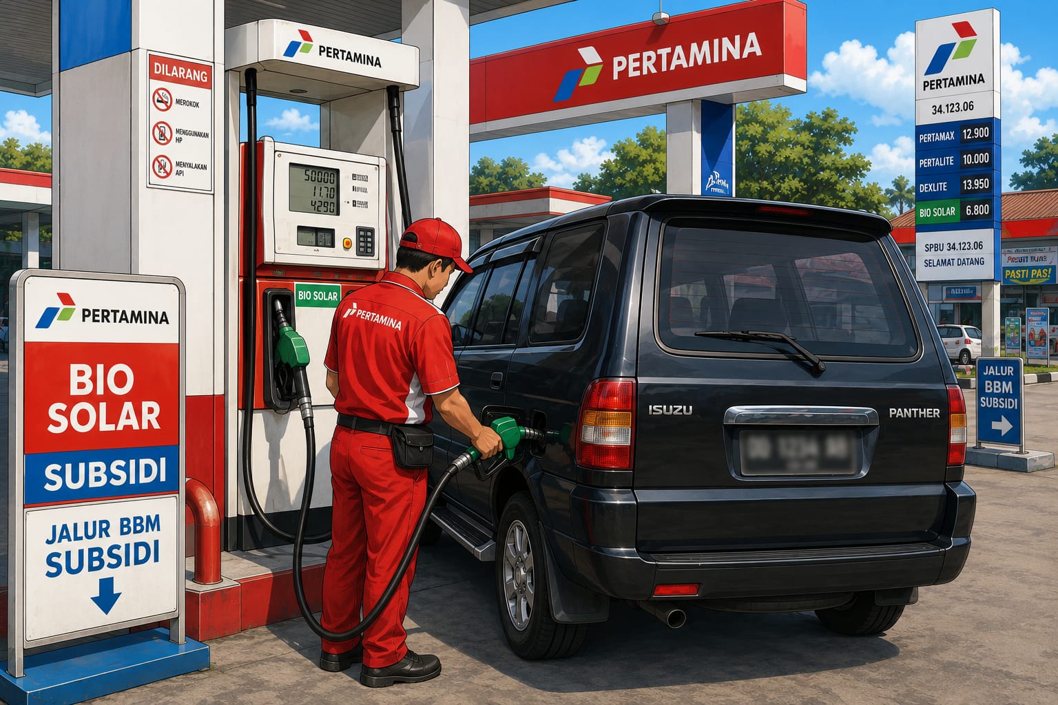 Skandal BBM Subsidi di Bone Memanas: Isuzu Panther Hitam Diduga Sedot Bio Solar Berulang Kali di SPBU Palanga